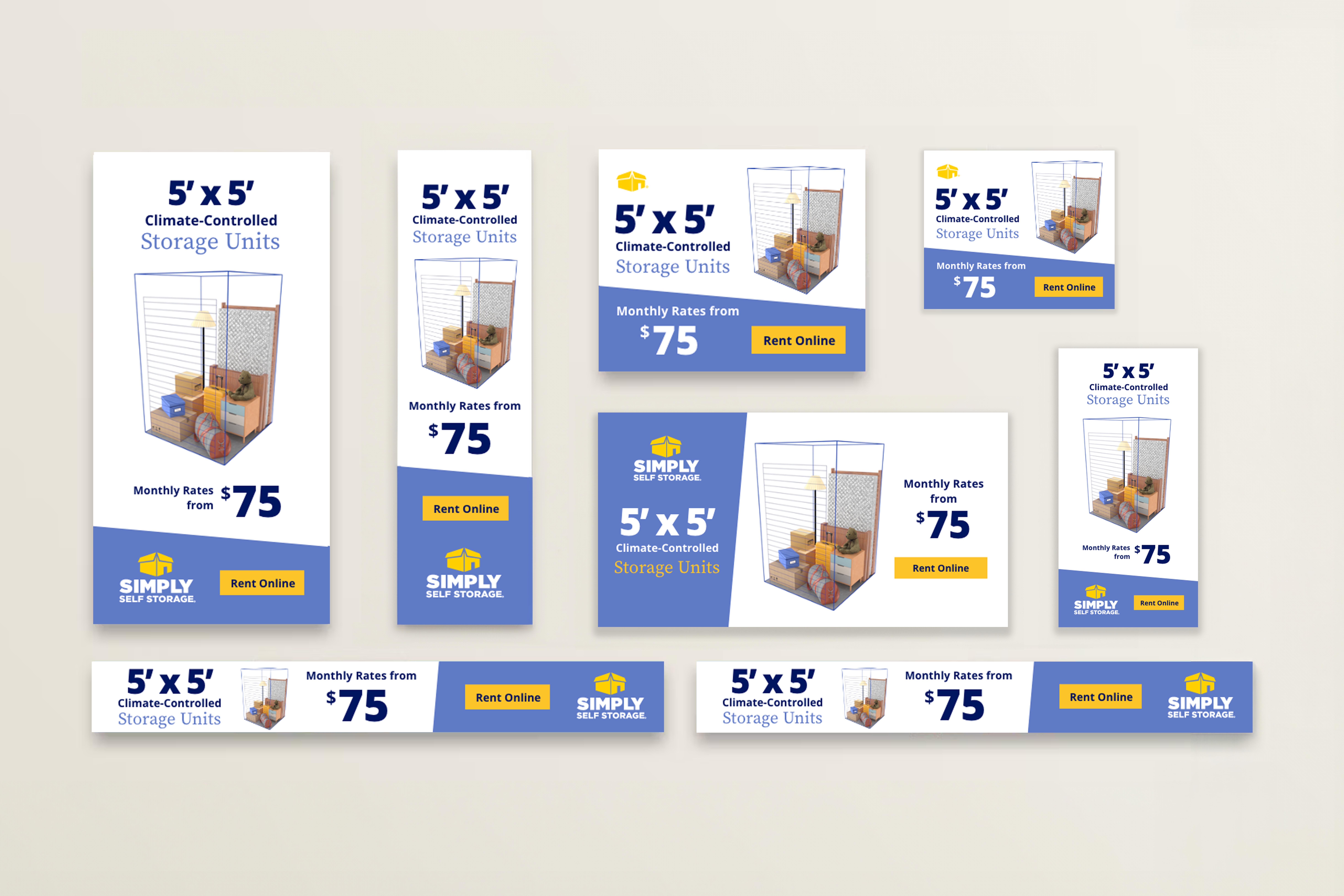 Simply Google Display Ads ads banners branding design gdn graphic design illustration vector