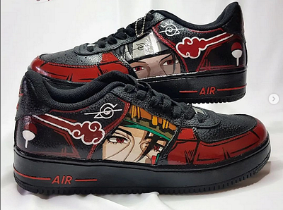 Itachi customized Airforce 1 custom made design hand painted product design shoes