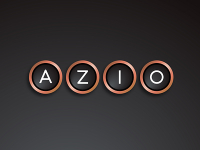 Azio keyboard keys logo 2d azio darkmode keayboard keys keyboard letters logo logo design retro vintage