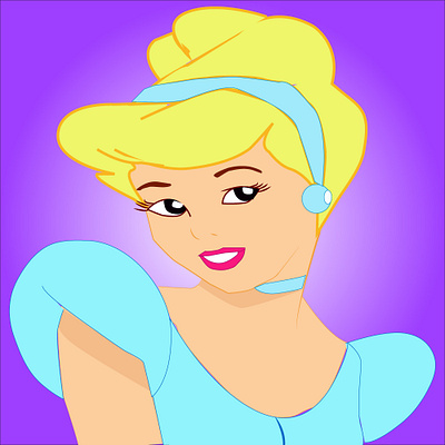 Illustration of a princess. cinderella design disney graphic design illustration kids princess