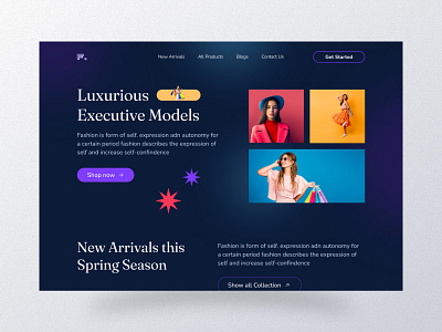 Fashion Website UI (Header Only) design graphic design ui uidesign ux ux design