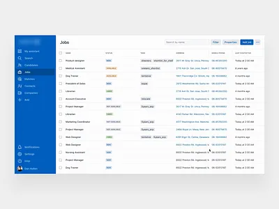ATS. Job preview animation b2b concept figma saas ui