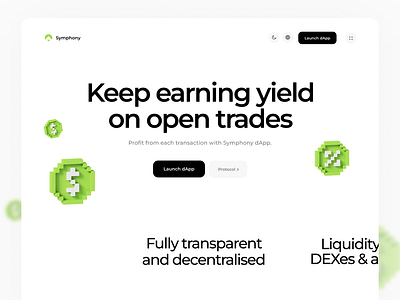Website - Symphony 3d app branding crypto design finance graphic design illustration logo site ui ux website