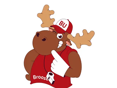 Moose Bruce. cartoon character design illustration vector