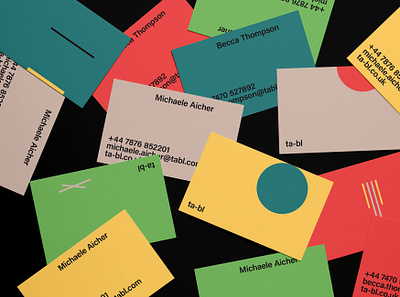 ta-bl business card color flat geometric