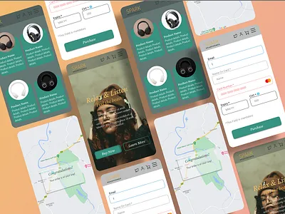 Headphones App app design illustration ui ux