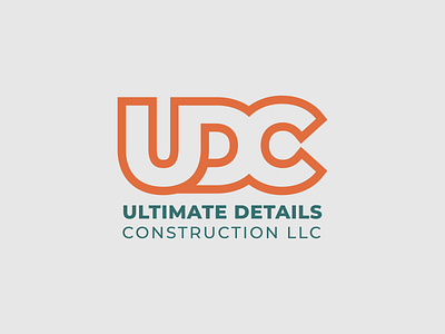 Ultimate Details Construction Logo brand branding graphic design lettering logo vector