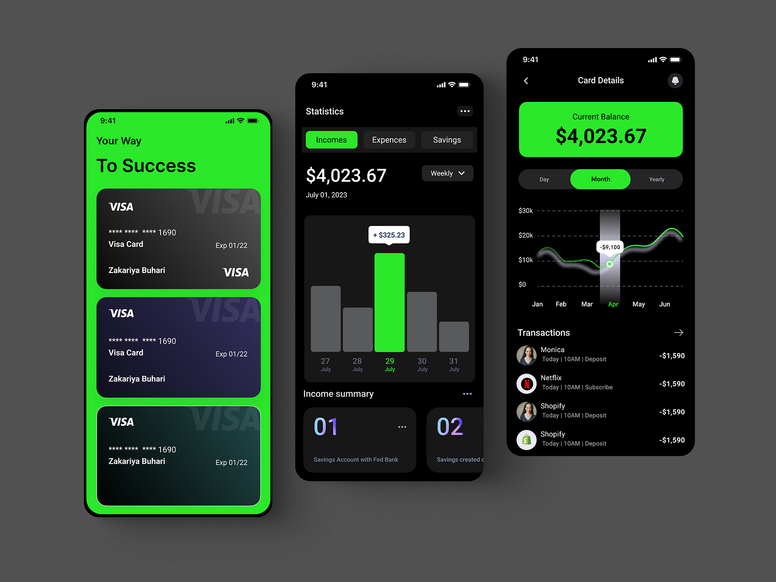 Finance service - Mobile App design by Zakariya Buhari on Dribbble