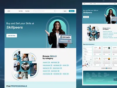 Skill Finder Landing Page design figma ux