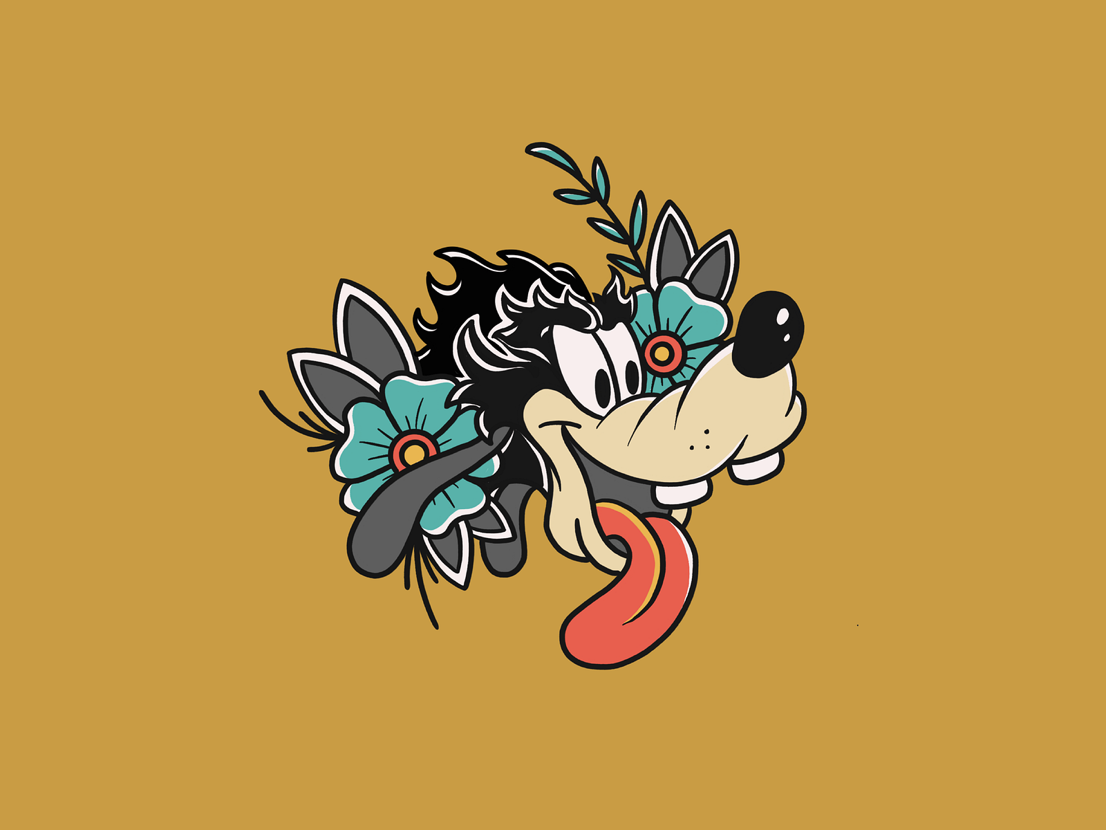 Goof Tattoo Flash by David J Sorrell on Dribbble