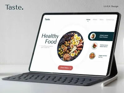 Taste - Healthy Food Restaurant App design figma landing page restaurant u ui ui design ux web design