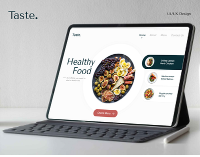 Taste - Healthy Food Restaurant App design figma landing page restaurant u ui ui design ux web design