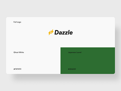 Dazzle Logo on White Background branding colour fintech hex code landing page logo ux web website design