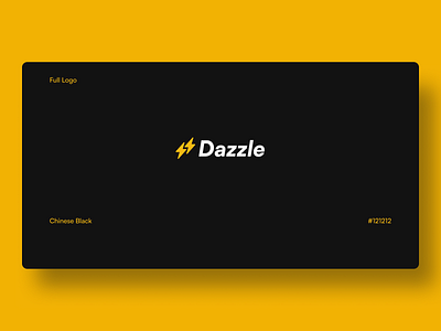 Dazzle Black Logo with Icon app black branding colour design icon illustration logo logotype product design ui ux web design website design yellow