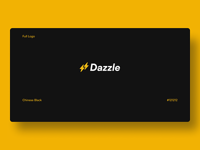 Dazzle Black Logo with Icon app black branding colour design icon illustration logo logotype product design ui ux web design website design yellow