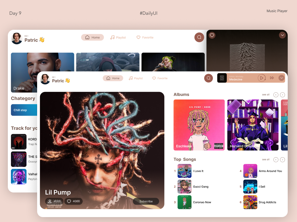 #DailyUI Day 9 Music Player branding dailyui design graphic design illustration logo motion graphics ui ux vector