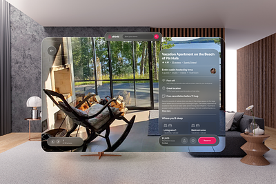 AirBnB app concept for Apple Vision Pro additional reality ios ui ux vision pro