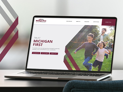 Michigan First Title bank brand design financial title ui uiux ux web design website website design