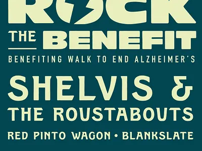 Rock The Benefit - Poster Design benefit branding concert design flat graphic design poster rock simple vector