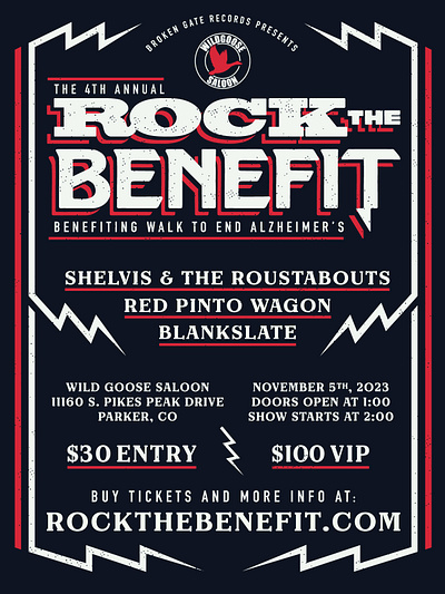 Rock The Benefit - Poster Concept 2 benefit design flat graphic design poster rock simple vector