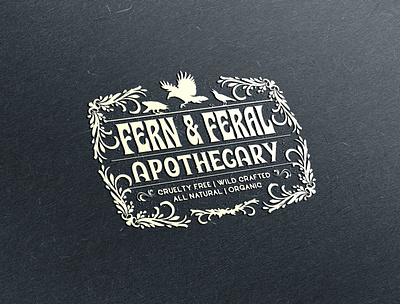 Logo Design: Fern & Feral Apothecary, New Brunswick apothecary branding design fern and feral illustration jesse ladret label logo malcontent creative new brunswick print typeography vancouver island victoria bc