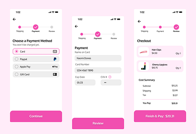 UI Challenge #2: Credit Card Checkout branding checkout creditcard design ecommerce ui ux