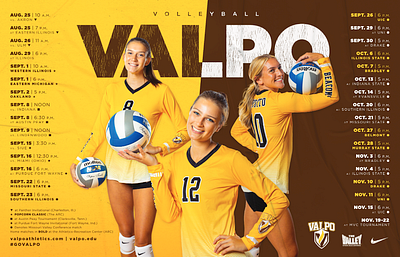 Valparaiso University Volleyball Poster athletics collegiate design graphic design photoshop sports university volleyball