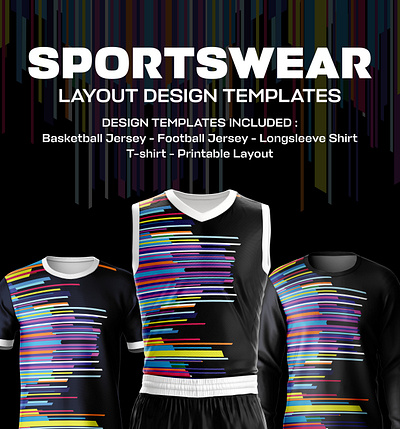 Stripes Sportswear Design Template apparel clothing design graphic design jersey layout mock up sportswear template