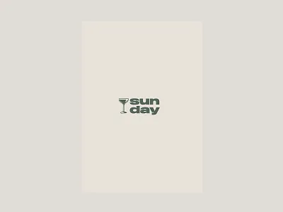 Sunday Logo bar logo brand brand design branding cocktail cocktail bar cocktail bar logo cocktail graphic designing graphic graphic design graphic designer illustration logo logo design minimal minimal design typography