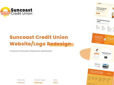 Suncoast Credit Union Redesign bank branding credit union layout logo redesign ui webpage