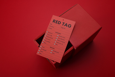 Customized Red Safety Tag branding custom labels custom tags graphic design hang tags label design safety tags swing tags tag design tags tags printing