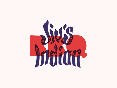 Jiv's Indian BBQ bbq branding fusion illustration indian logo wordmark