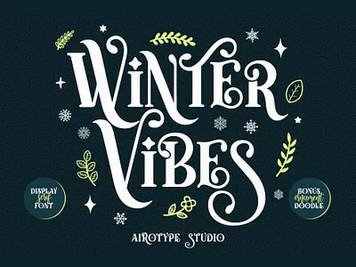 Winter Vibes - Modern All Caps Serif all caps font bold font christmas font font fonts handwriting lettering modern font retro font script serif font serif typeface snow doodle snowflake swirl font type design typeface typography vintage font winter font