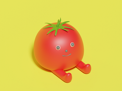 Tomato 3D 3d 3dart 3ddesign 3dtomato blender branding character red tomat tomato vegetable yellow