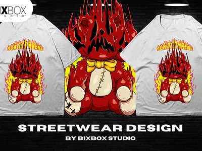 Streetwear Design for T-Shirt and Clothing - Schizophrene cartoon character fashion design graphic design illustration streetwear design tshirt design
