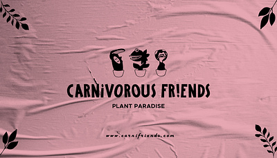 Brand Design for Carnivorous Friends-An online plant shop branding creative design graphic design illustration logo unique