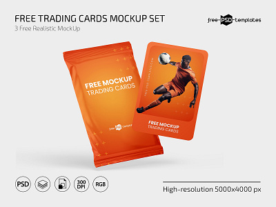 Free Trading Cards Mockup PSD Template card card mockup cards design free free mockup free psd freebie photoshop psd template templates trading trading card