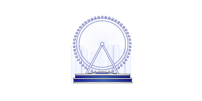 Jinan lake ferris wheel china ferris wheel fuzhou graphic design illustration vector