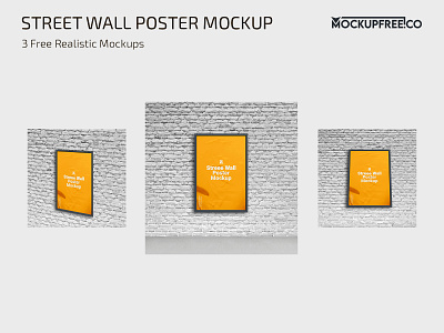 Free Street Wall Poster PSD Mockup design free hanging mock up mock ups mockup mockups outdoor photoshop poster posters psd street template templates wall