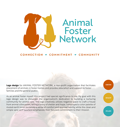 Animal Foster Network Logo Design adobe illustrator animal foster animal rescue brand identity branding design graphic design illustration logo logo design nonprofit