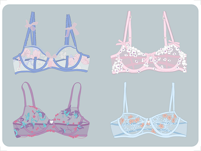 Lingerie Marketting Materials brand illustrations branding bras classy illustrations creativeproducts feminine design girly drawings girly illustrations illustration lineart lineart illustration lingerie marketing graphics marketing illustration