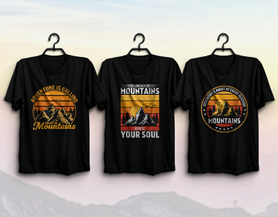 Mountain T-shirt design. naturelovers