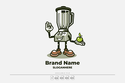 Blender Juice Mascot blender cafe cartoon design graphic design icon illustration juice logo mascot retro vector vintage