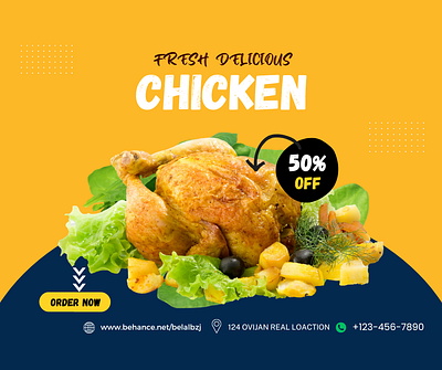 delicious chicken food design facebook ads graphic design instagram ads social media ads