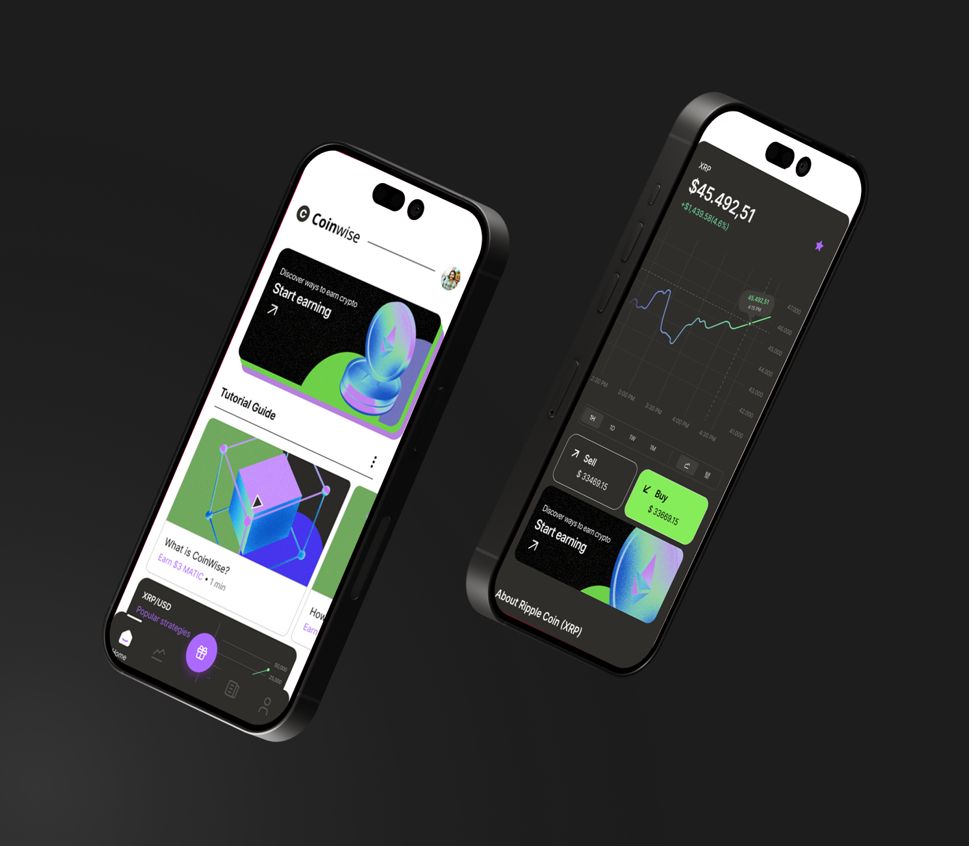 Quickshot Trading App 3d graphic design ui