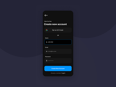 DailyUI — Sign Up dailyui signup