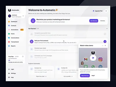 CRM Dashboard (Animation Version) 3d after effects ai app branding dashboard design email figma graphic design marketing motion graphics product saas tools typography ui unspace ux web app