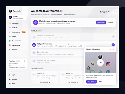 CRM Dashboard (Animation Version) 3d after effects ai app branding dashboard design email figma graphic design marketing motion graphics product saas tools typography ui unspace ux web app