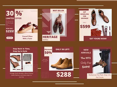 Shoes Store Social Media Design branding graphic design