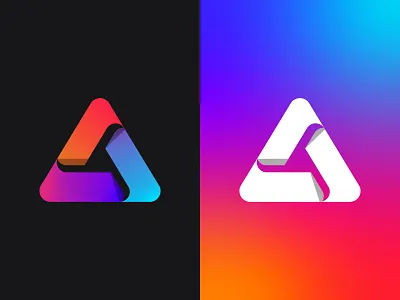 triangle logo a logo app logo branding business logo colorful logo creative design gradient logo graphic design illustration letter logo letter logo design logo logo design logo trends minimal minimalist modern modern logo triangle logo